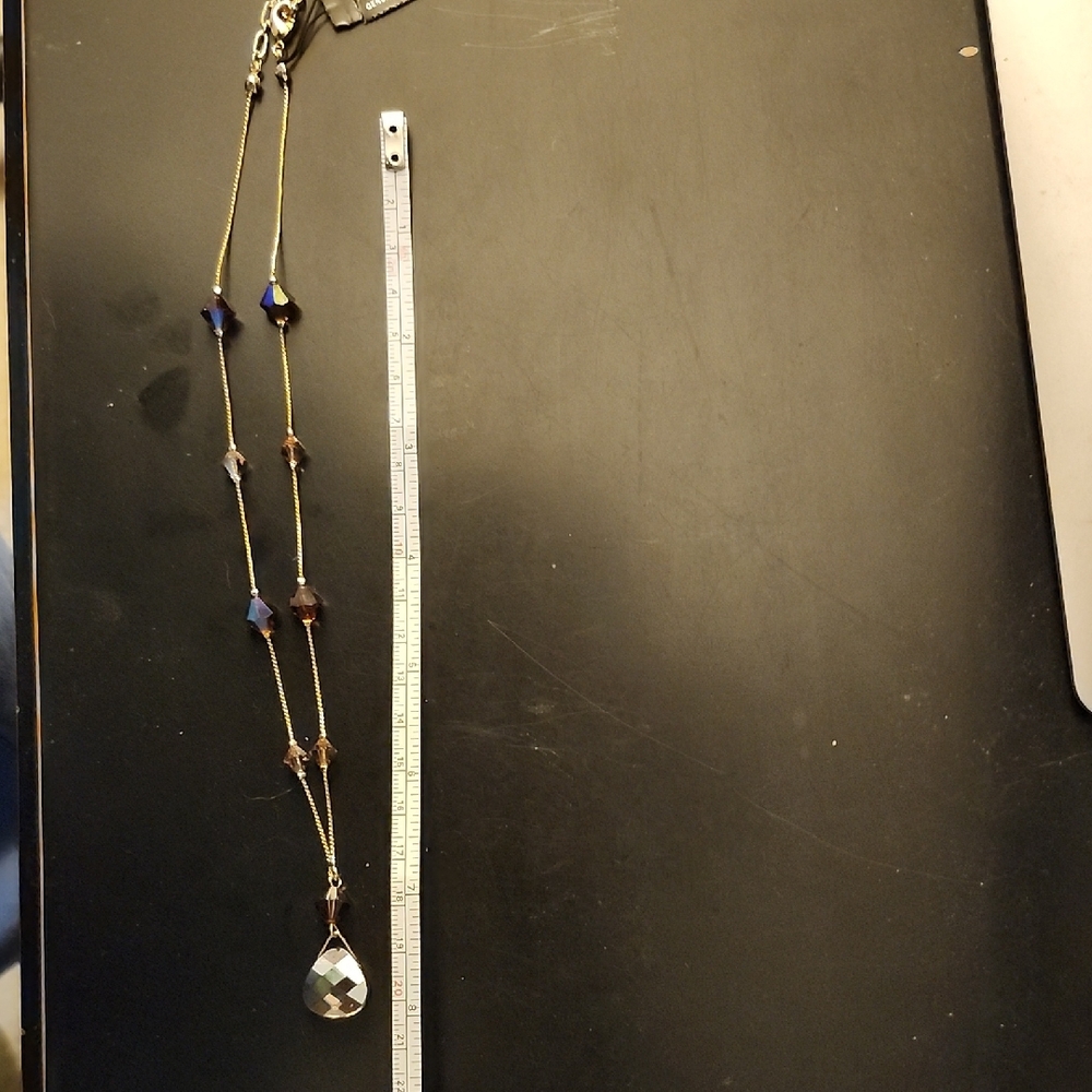 Vieste Gold and Brown Layered Necklace with Modern Design - Picture 10 of 10